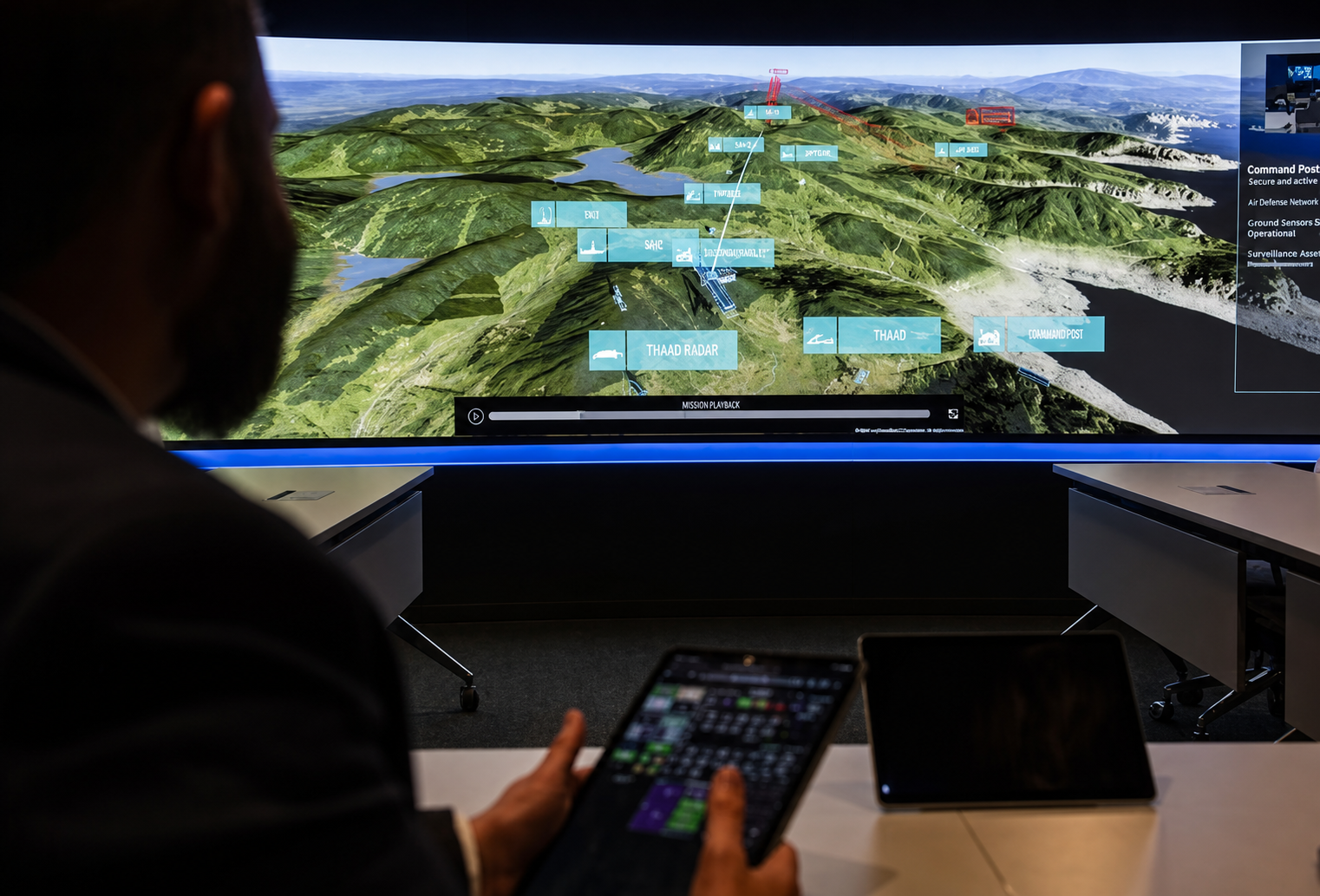 Immersive command and control simulation