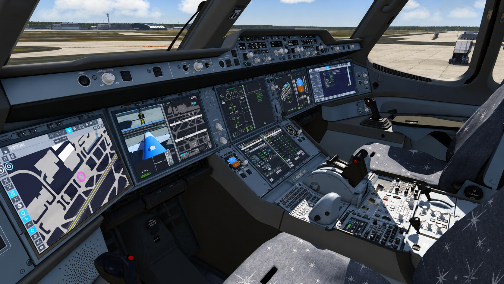 High-fidelity flight simulator cockpit